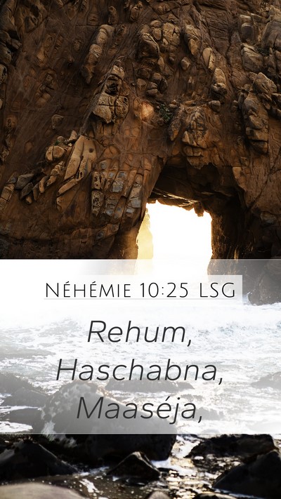 Néhémie 10:25 LSG Bible Verse Image