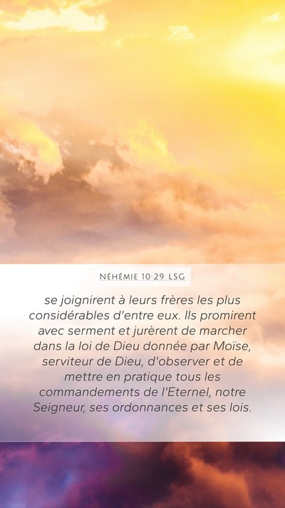Néhémie 10:29 LSG Bible Verse Image