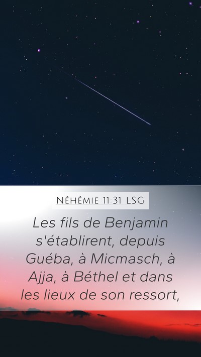 Néhémie 11:31 LSG Bible Verse Image