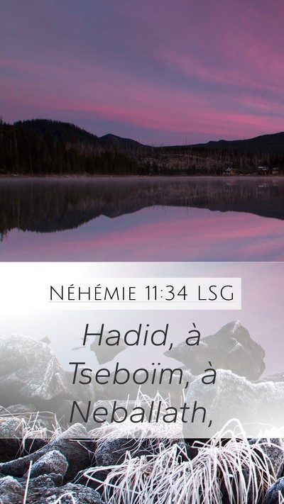 Néhémie 11:34 LSG Bible Verse Image