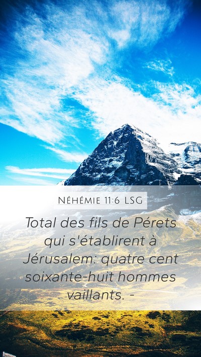 Néhémie 11:6 LSG Bible Verse Image