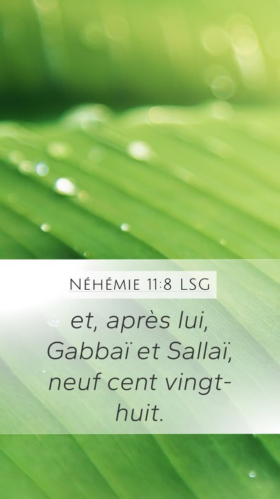 Néhémie 11:8 LSG Bible Verse Image