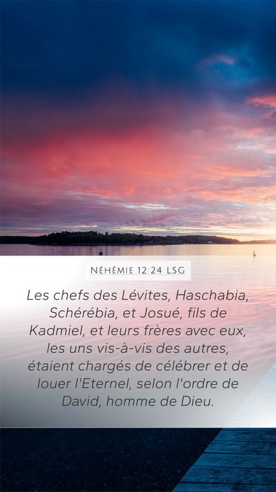 Néhémie 12:24 LSG Bible Verse Image