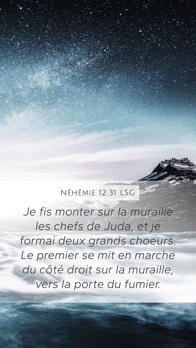 Néhémie 12:31 LSG Bible Verse Image