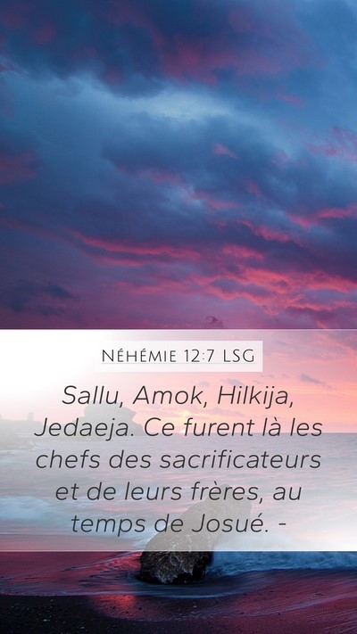 Néhémie 12:7 LSG Bible Verse Image