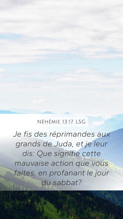 Néhémie 13:17 LSG Bible Verse Image