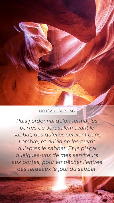 Néhémie 13:19 LSG Bible Verse Image