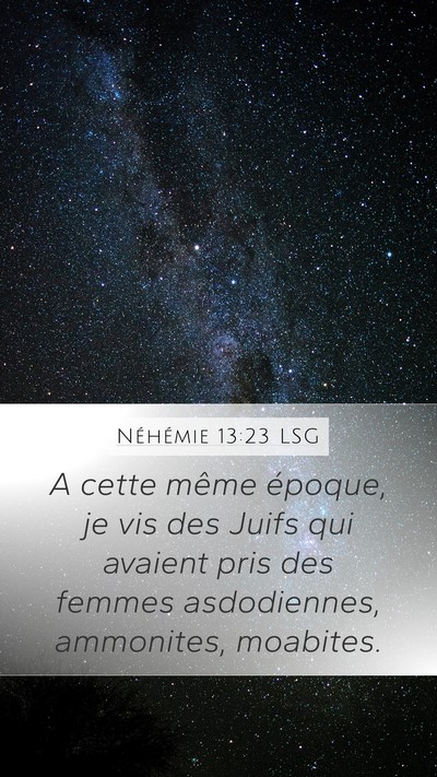 Néhémie 13:23 LSG Bible Verse Image