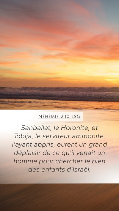 Néhémie 2:10 LSG Bible Verse Image
