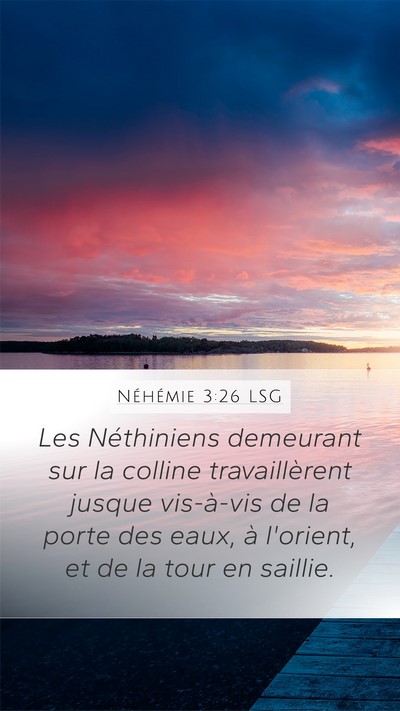 Néhémie 3:26 LSG Bible Verse Image