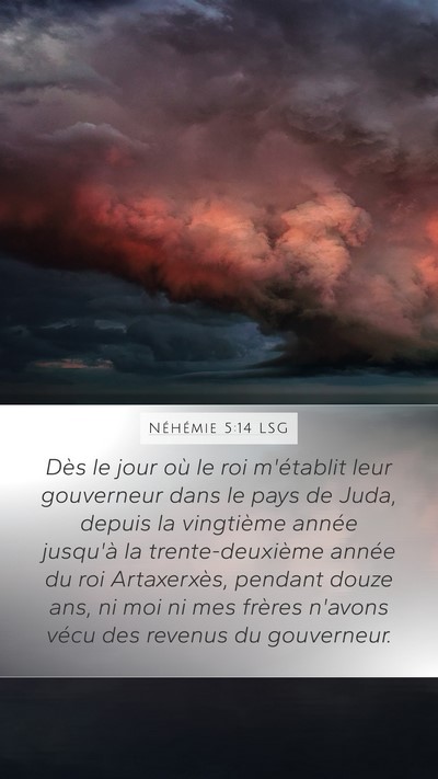 Néhémie 5:14 LSG Bible Verse Image