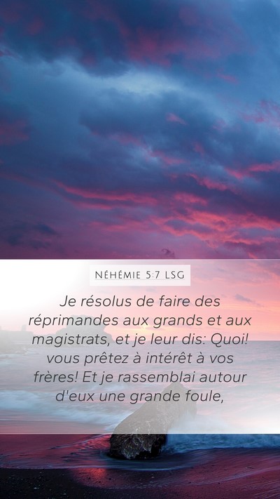 Néhémie 5:7 LSG Bible Verse Image