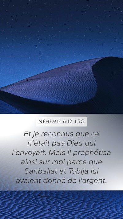 Néhémie 6:12 LSG Bible Verse Image