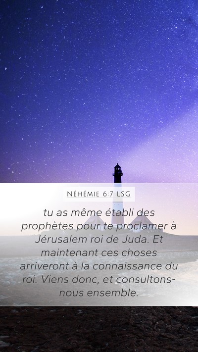 Néhémie 6:7 LSG Bible Verse Image