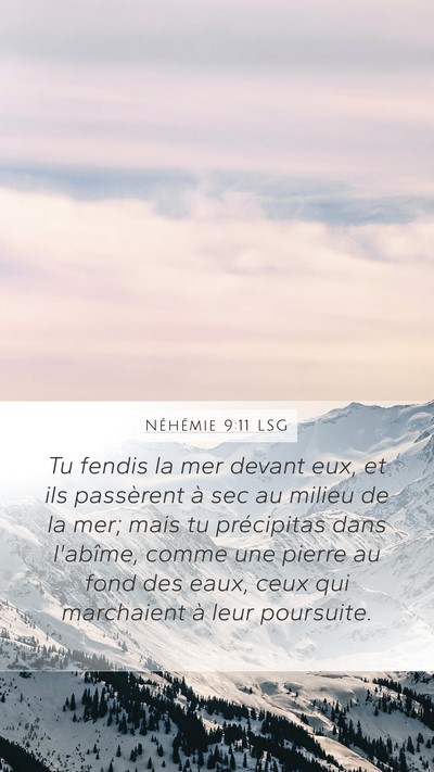 Néhémie 9:11 LSG Bible Verse Image