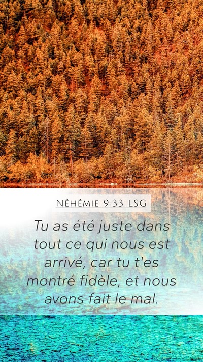Néhémie 9:33 LSG Bible Verse Image