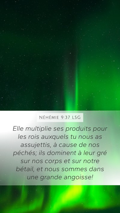 Néhémie 9:37 LSG Bible Verse Image