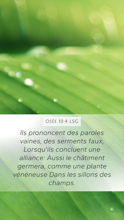 Osée 10:4 LSG Bible Verse Image