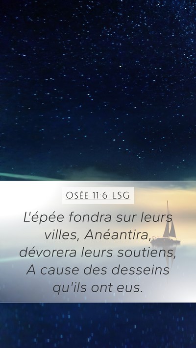 Osée 11:6 LSG Bible Verse Image