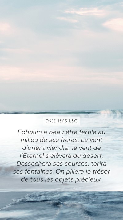 Osée 13:15 LSG Bible Verse Image