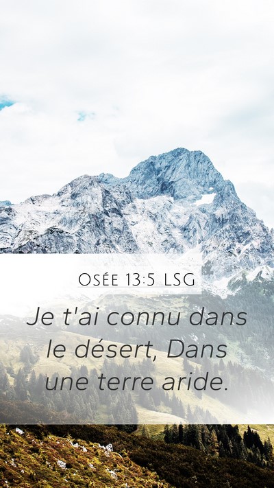 Osée 13:5 LSG Bible Verse Image