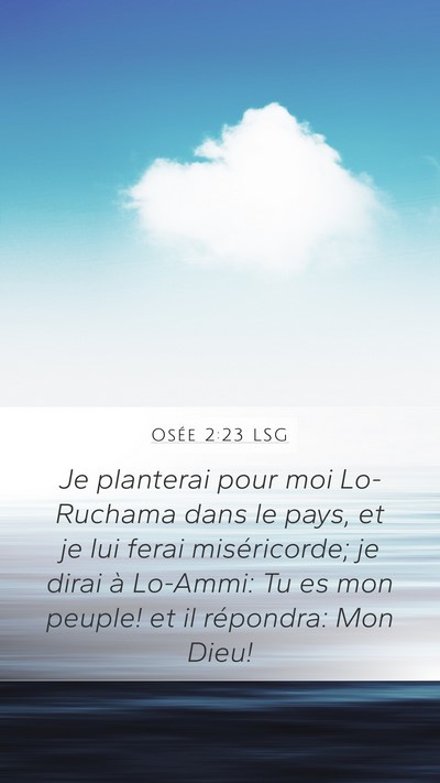 Osée 2:23 LSG Bible Verse Image
