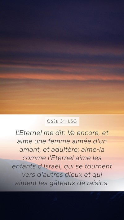 Osée 3:1 LSG Bible Verse Image