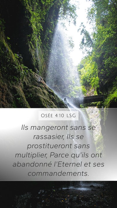 Osée 4:10 LSG Bible Verse Image