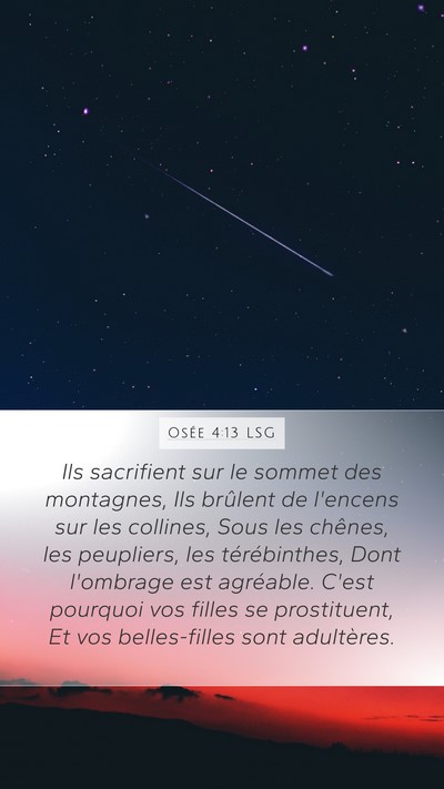 Osée 4:13 LSG Bible Verse Image