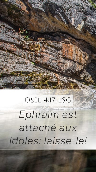 Osée 4:17 LSG Bible Verse Image