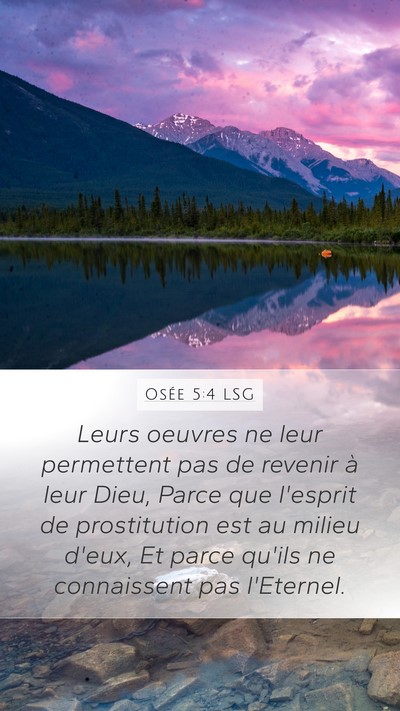 Osée 5:4 LSG Bible Verse Image