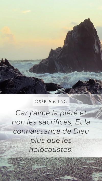 Osée 6:6 LSG Bible Verse Image