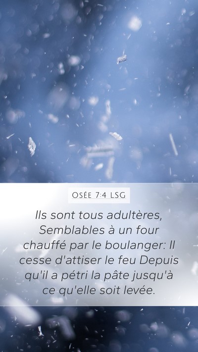 Osée 7:4 LSG Bible Verse Image