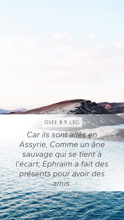 Osée 8:9 LSG Bible Verse Image