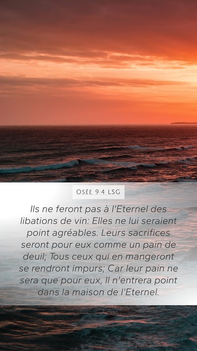 Osée 9:4 LSG Bible Verse Image