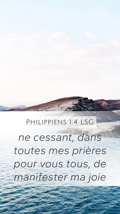Philippiens 1:4 LSG Bible Verse Image