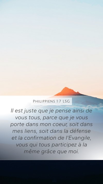 Philippiens 1:7 LSG Bible Verse Image