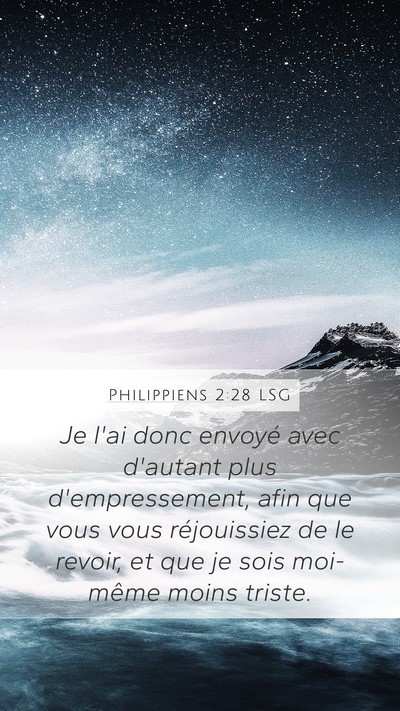 Philippiens 2:28 LSG Bible Verse Image