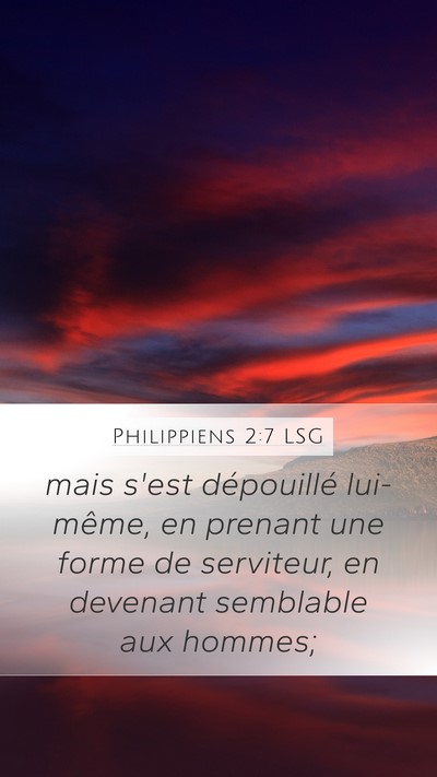 Philippiens 2:7 LSG Bible Verse Image