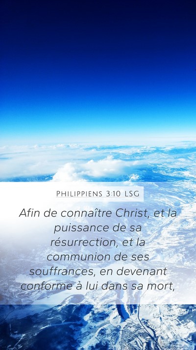 Philippiens 3:10 LSG Bible Verse Image