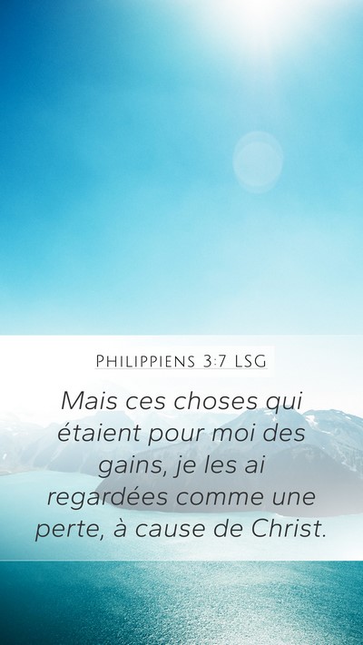 Philippiens 3:7 LSG Bible Verse Image