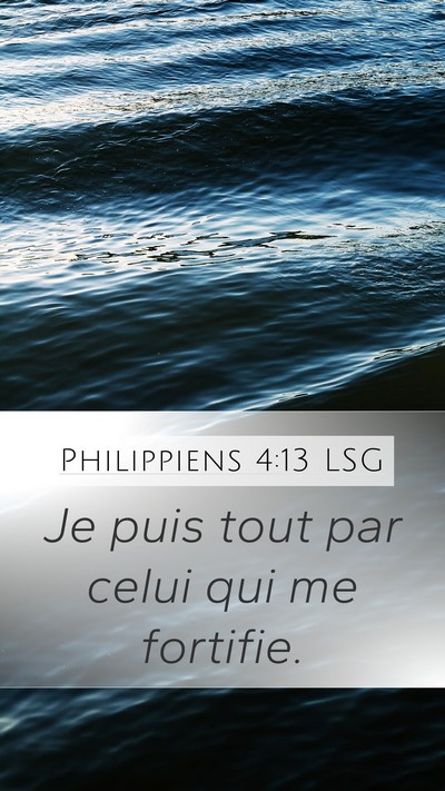 Philippiens 4:13 LSG Bible Verse Image