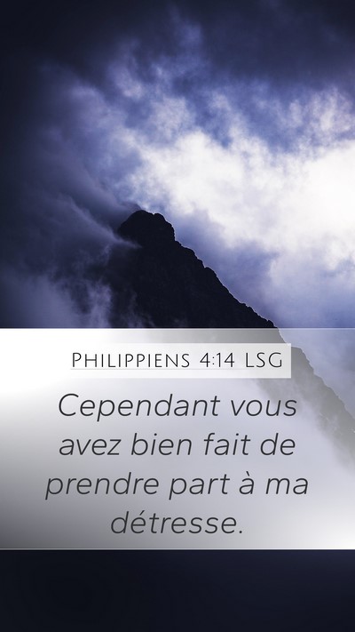 Philippiens 4:14 LSG Bible Verse Image