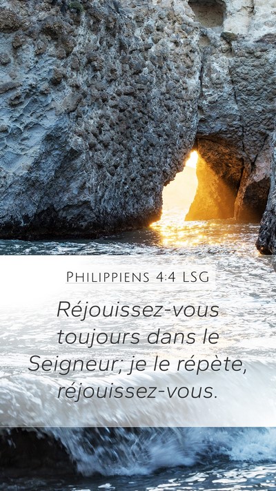 Philippiens 4:4 LSG Bible Verse Image