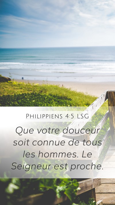Philippiens 4:5 LSG Bible Verse Image