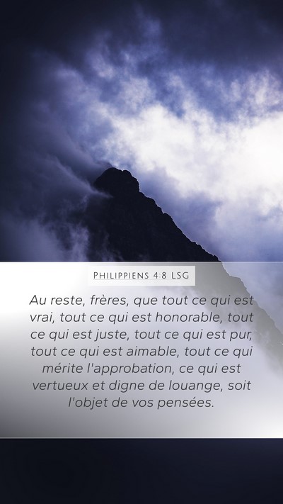 Philippiens 4:8 LSG Bible Verse Image