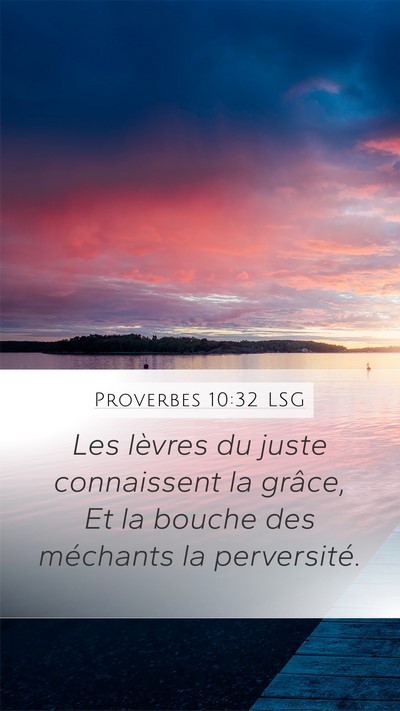 Proverbes 10:32 LSG Bible Verse Image