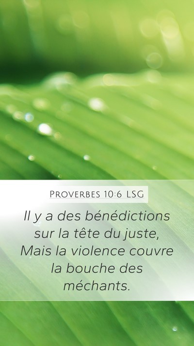 Proverbes 10:6 LSG Bible Verse Image
