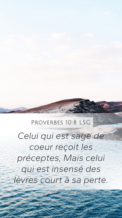 Proverbes 10:8 LSG Bible Verse Image