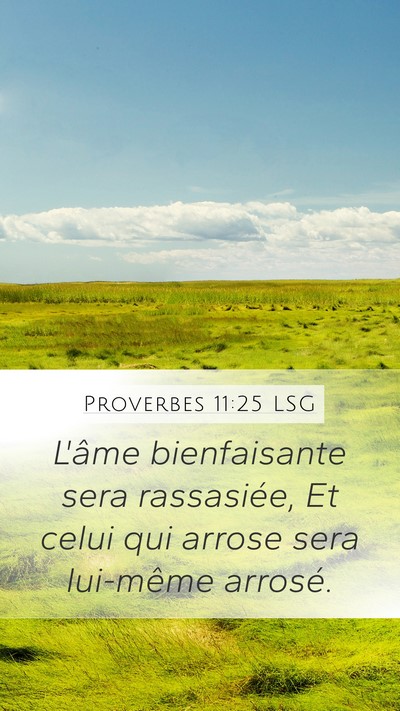 Proverbes 11:25 LSG Bible Verse Image